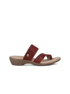 Hush Puppies Women Rust One Toe Flats