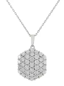 Studio Voylla 925 Sterling Silver American Diamond CZ Crafted Pendant