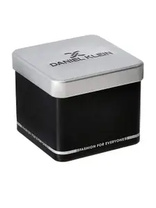 Daniel Klein Women Gold-Toned Dial & Silver Toned Stainless Steel Straps Analogue Watch