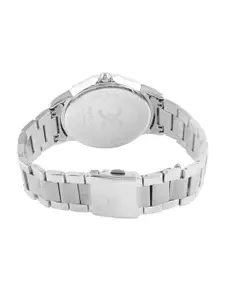 Daniel Klein Men Silver-Toned Dial & Silver Toned Stainless Steel Bracelet Style Straps Analogue Watch DK 1 13083-3