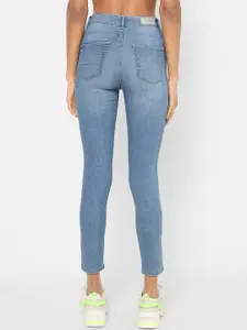 ONLY Women Blue Erik Skinny Fit High-Rise Jeans