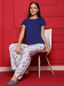BStories Women Blue & Pink Night suit