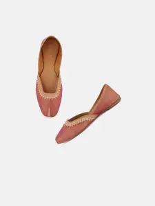 ICONICS Women Pink Ethnic Ballerinas Flats