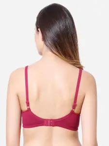 VStar Red Solid T-Shirt Bra
