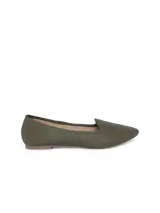 Forever Glam by Pantaloons Women Olive Green Ballerinas Flats