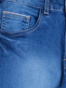 Gini and Jony Boys Blue Straight Fit Heavy Fade Jeans