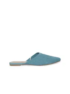Forever Glam by Pantaloons Women Blue Mules Flats