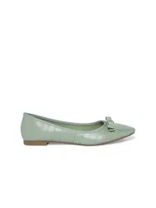 Forever Glam by Pantaloons Women Green Ballerinas with Bows Flats