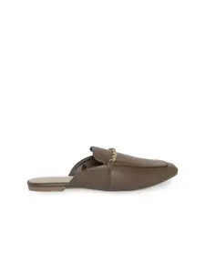 Forever Glam by Pantaloons Women Brown Mules Flats