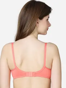 VStar Women Coral Solid T-Shirt Bra