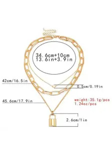 Vembley Gold-Toned Gold-Plated Layered Necklace