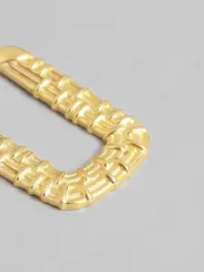 Carlton London Gold-Toned Oval Hoop Earrings