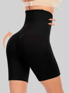 HSR Women Black Solid High Waist Tummy Shapewear