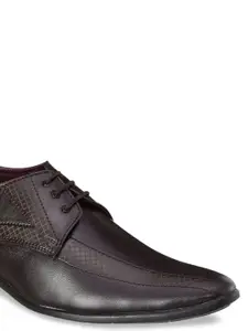 Duke Men Brown Solid Formal Derby Shoes