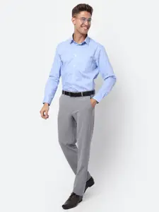 Cantabil Men Blue Striped Formal Shirt