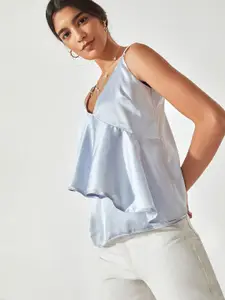 The Label Life Sky Blue Satin Cami