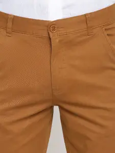 Fabindia Men Brown Slim Fit Chinos Trousers