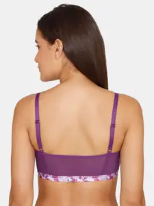 Zivame Purple Slip-On Bralette Bra