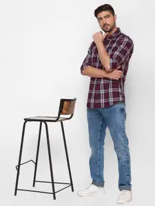 SPYKAR Men Tartan Checks Checked Casual Shirt