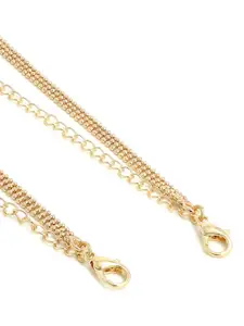 EL REGALO Women Set Of 2 Gold-Toned Bra Straps