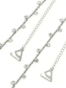 EL REGALO Silver-Toned Bra Straps