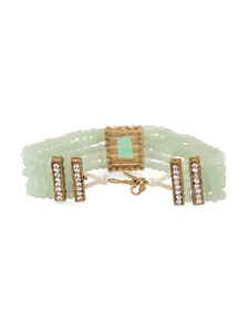 Zaveri Pearls Women Green Bracelet