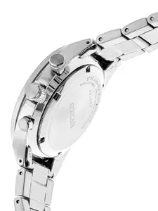SEIKO Men Printed Dial & Silver Toned Stainless Steel Bracelet Style Straps Analogue Watch SAMASSB405P1