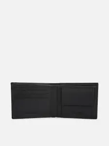 Allen Solly Men Black & Red Leather Two Fold Wallet