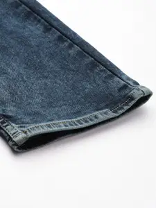 Flying Machine Men Blue Skinny Jackson Fit Low-Rise Heavy Fade Stretchable Jeans