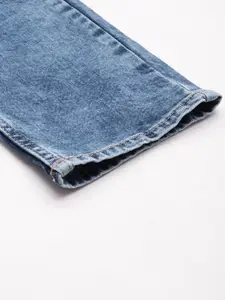 Flying Machine Men Blue Jackson Skinny Fit Low-Rise Heavy Fade Stretchable Jeans