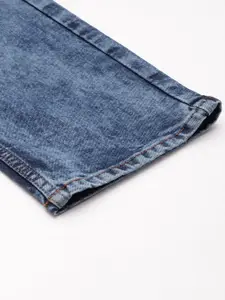 Flying Machine Men Blue Jackson Skinny Fit Low-Rise Heavy Fade Stretchable Jeans
