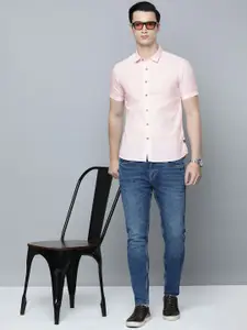 Flying Machine Men Solid Cotton Linen Casual Shirt