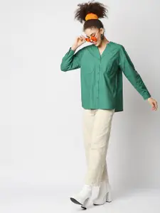Remanika Women Green Comfort Casual Shirt
