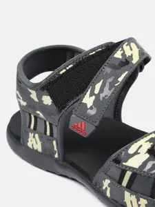 ADIDAS Men Grey & Beige Camouflage Print Traso Sports Sandals