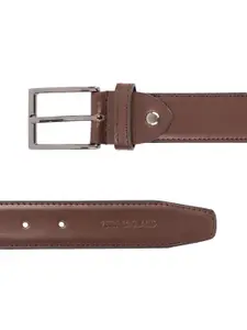 Peter England Men Brown Leather Formal Belt
