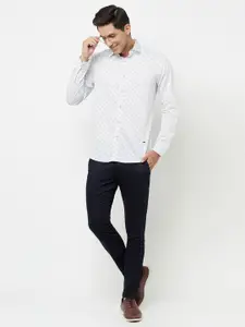 Blue Buddha Men White Printed Casual Shirt