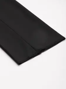 Louis Philippe Men Black Solid Super Slim Fit Formal Trousers