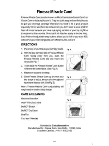 Finesse Miracle Cami Women Pack of 3 Quick and Easy Clip-on Camisoles