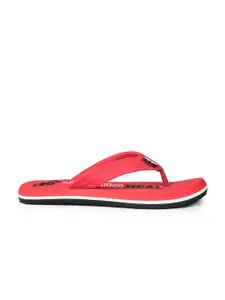 Liberty Women Red & Black Printed Rubber Thong Flip-Flops
