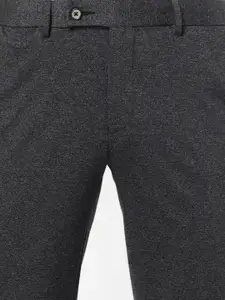AD By Arvind Men Charcoal Trousers