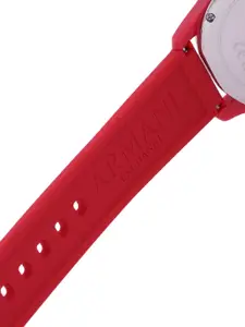 Armani Exchange Women Red Embellished Dial & Straps Lady Hampton Analogue Watch