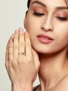 GIVA 925 Sterling Silver Rose Gold Plated Layered Ring