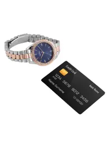 ESPRIT Women Navy Blue Skyler Glam Analogue Watch ES1L381M0065