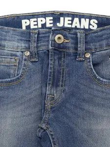 Pepe Jeans Boys Slim Fit Mildly Distressed Heavy Fade Jeans