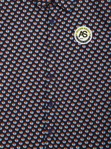 Allen Solly Junior Boys Navy Blue Slim Fit Printed Casual Shirt