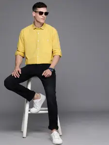 Louis Philippe Jeans Men Roll-Up Sleeves Slim Fit Casual Shirt