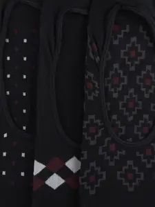 Bonjour Men Pack Of 3 Patterned Shoe-Liner Socks