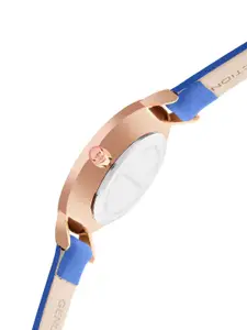French Connection Women Blue Dial & Blue Leather Straps Analogue Watch- FCN00037B