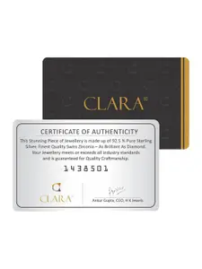 Clara Women 925 Stering Silver Oxidised Pendant with Chain