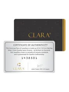 Clara Women 92.5 Sterling Silver & Rose Gold Rhodium-Plated CZ-Studded Pendant With Chain